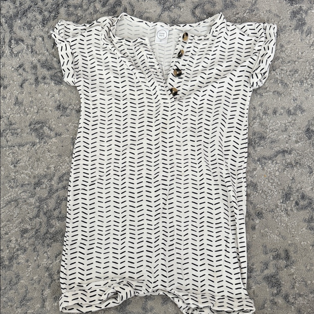 Loulou and Company Black and White Patterned Romper